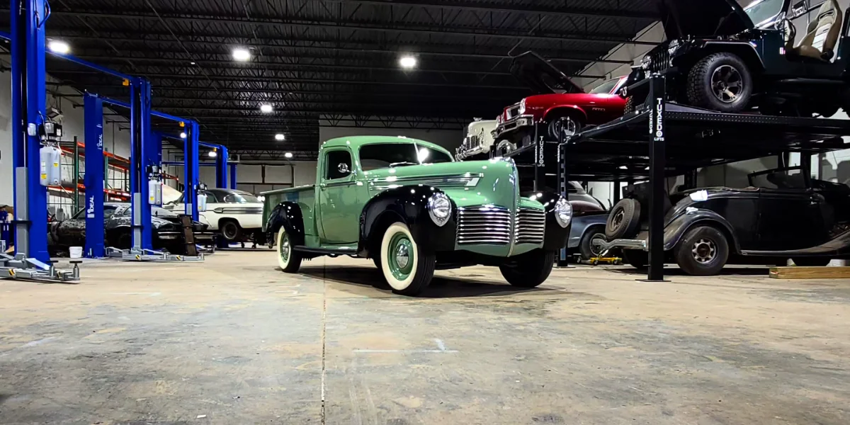 An antique truck at Dantonio Auto in West Chester, PA