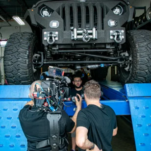 The team at Dantonio Auto filming for a show